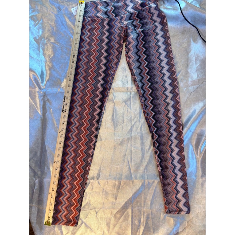 Onzie Chevron Zigzag Yoga Leggings Multicolor High Waist Activewear S/M